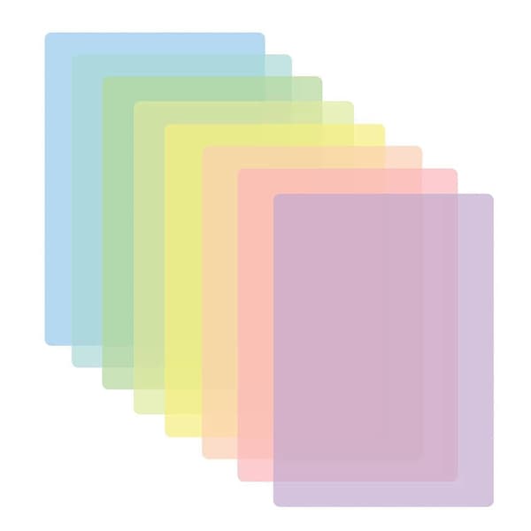 8x A4 Farve Overlays Til Ordblindhed, Ordblindhed Læse Overlays Hjælpemiddel, Lyse Farvede Plastik Guidede Læse Overlays Til Ordblindhed, Irlens Syn (