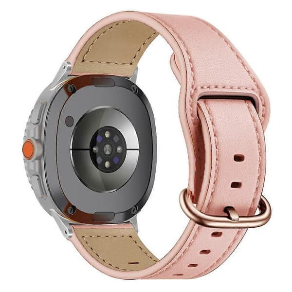 TKdaddy Ægte koskindslæderrem med klassisk spænde, justerbar urrem pink til Samsung Galaxy Watch8 44mm / 40mm (LGL)