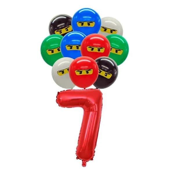 Bursdag Ninja Tema Festutstyr Servise Tallerken Krus Servietter Duk Dekorasjoner Banner Ballong For Gutter