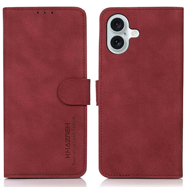 Skalo Iphone 17 Khazneh Plånboksfodral - Röd