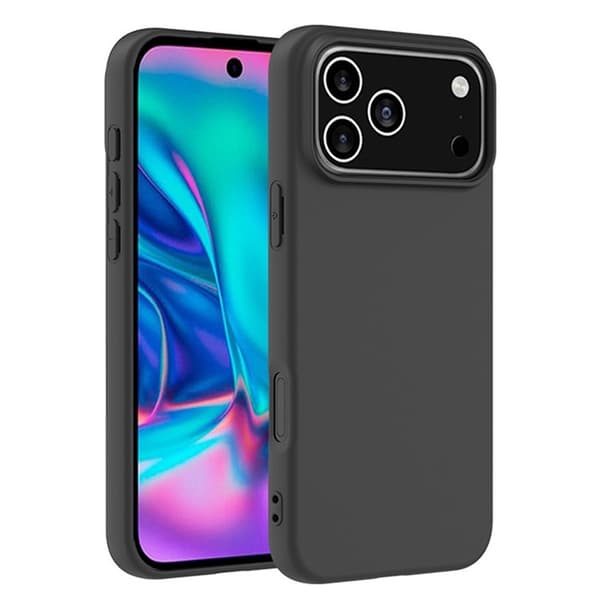 SKALO iPhone 17 Pro Max Matsort Ultratynd TPU Cover - Sort