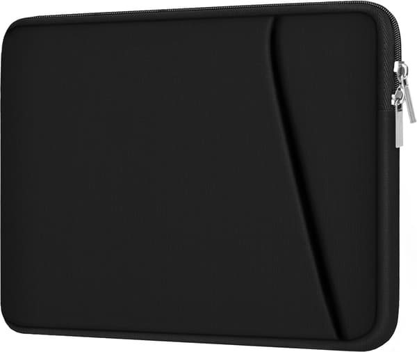 Laptop-sleeve, veske, 15,6-tommers laptopveske med frontlomme for Dell, Asus og Lenovo laptoper, svart.