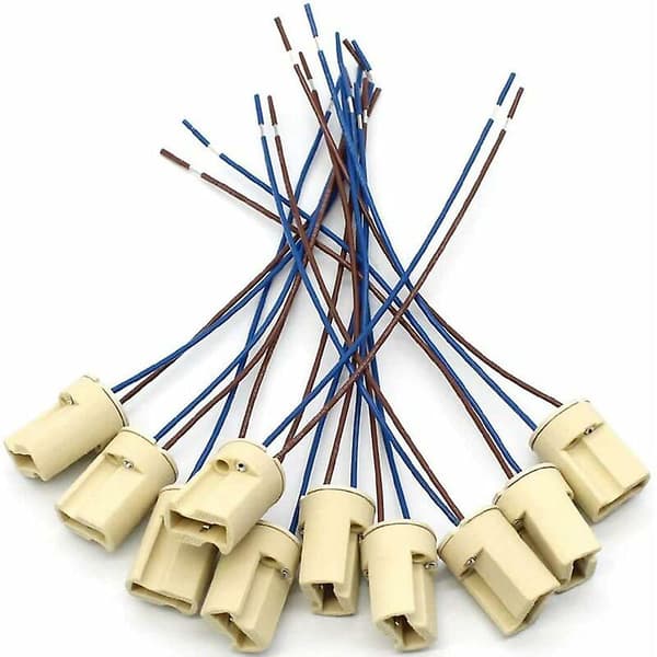10 stk G9 keramiske lampeholdere, halogenlamper keramiske kontaktfatning, G9 lampeholder 250v G9 sokkel keramisk lyslampeholder