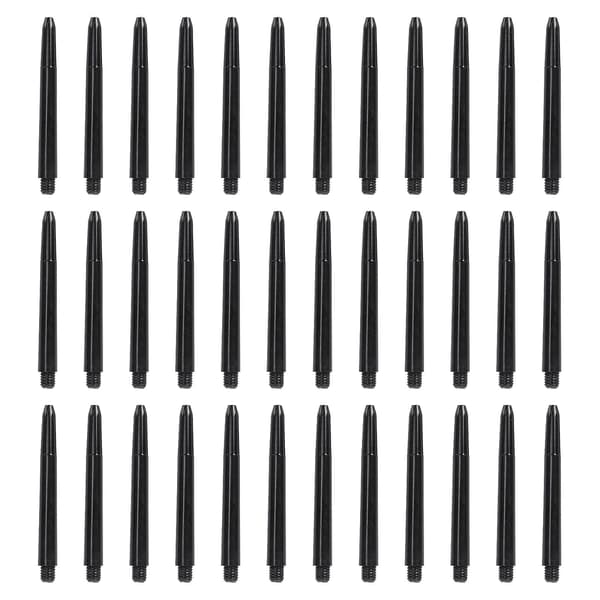 100 stk plast dartpiler dart tilbehør stang plaststang med standard 2ba gjenger (svart)