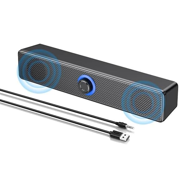 Bluetooth datamaskinhøyttalere med volumkontroll og 3,5 mm Aux-inngang, bærbar lydplanke