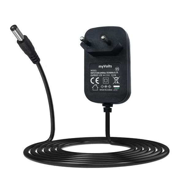 5V myVolts erstatningsstrømforsyning kompatibel med PURE Evoke D2 DAB Radio