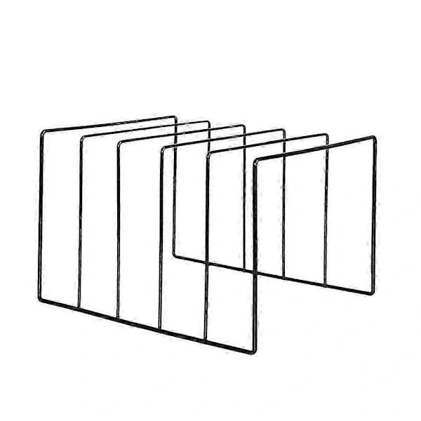 LP Vinylplate Displaystativ Metall Oppbevaringshylle Organizer for Platesamlere og Platespilleroppsett Svart Stor