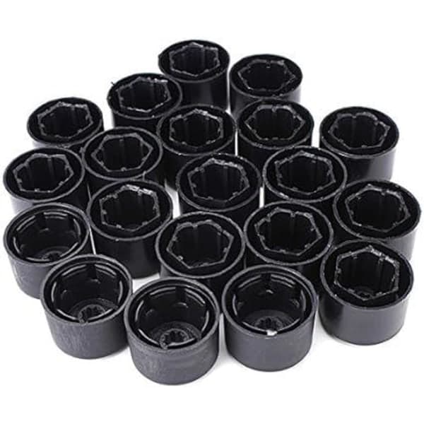QD-20 Hjulkapsler for hjulmuttere 17mm Kompatibel med VW Golf Mk4 Passat Audi Beetle