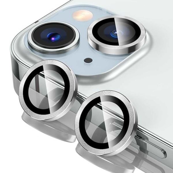 iPhone 15/15 Plus objektivdeksel sølv