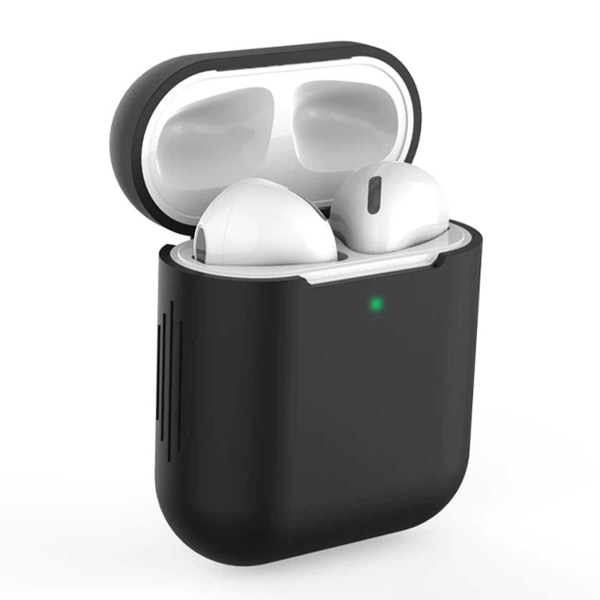 Megabilligt Black Apple Airpods 1/2 Case Shockproof Beskyttende Sag Sort