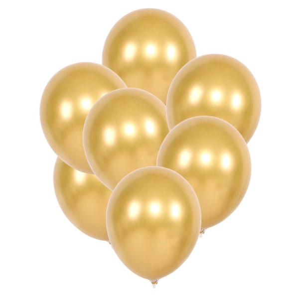 Megabilligt 50-pack Balloner Guld Metallisk Fest Fødselsdag 26cm Sølv