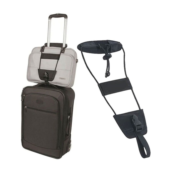 Megabilligt Taske Holder Vedhæft Bag Computer Håndbagage På Kuffert Sort