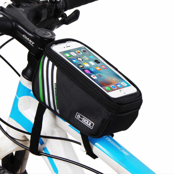 Megabilligt Vandtæt Cykel Taske Med Mobilholder Mobil 5.7 " Sort