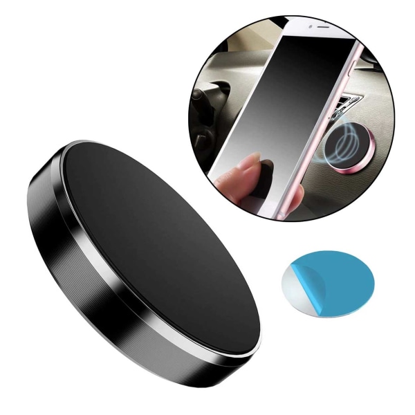Megabilligt Selvklæbende Magnet Mobile Holder For Car Black Sort