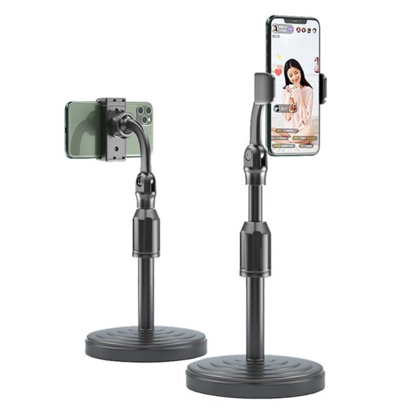 Megabilligt Tiktok Live Stream Mobile Stand - Holder / Set Til Mobil Sort