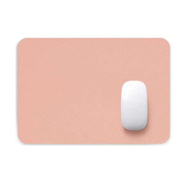 Megabilligt Mousepad Pink Pu Hud Læder 21x26cm Hvid
