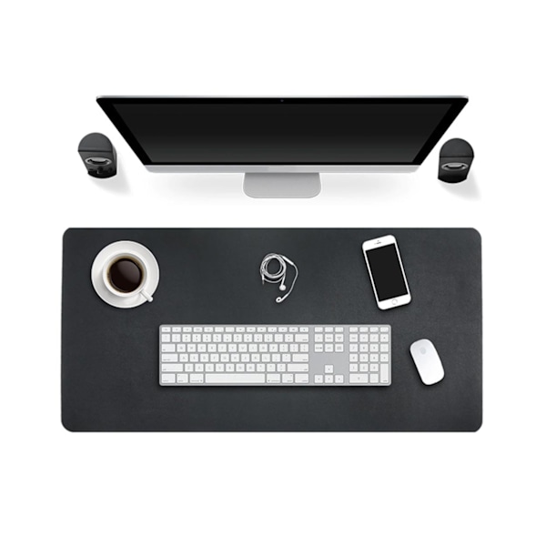 Megabilligt Skrivbordsunderlägg 80X40cm Skinn Läder Svart