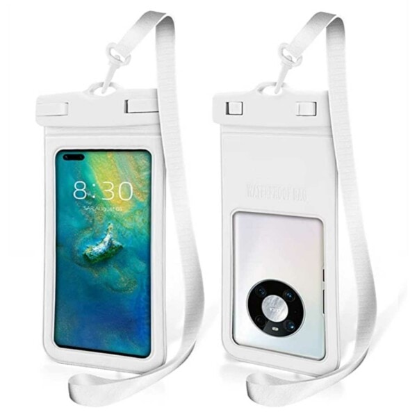 Megabilligt Vattentät Mobilväska Passar 99% Av Smartphones! - Vattentätt Mobilfodral Vit
