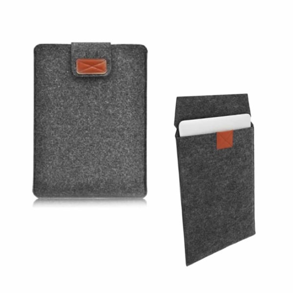 Megabilligt Computer Case Laptop Sleeve Mørkegrå Felt Velcro - 11,6 Tommer Grå