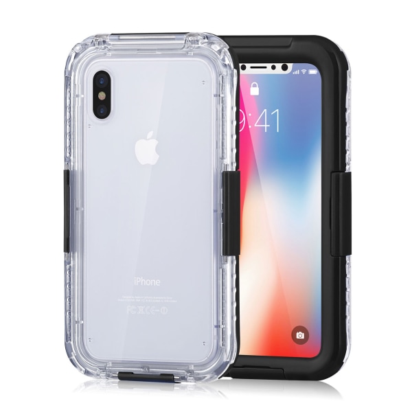 Megabilligt Iphone Xs Max Vandtæt Case Shell Underwater House Sort