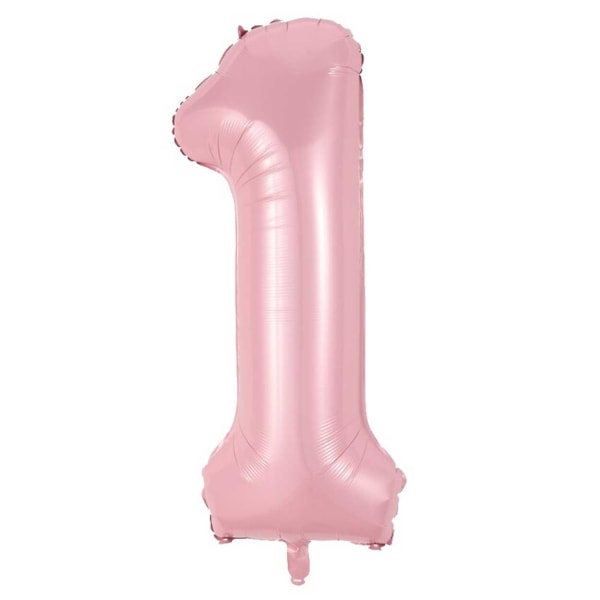 Megabilligt Kæmpe 102cm Nummer Ballon Pink 1