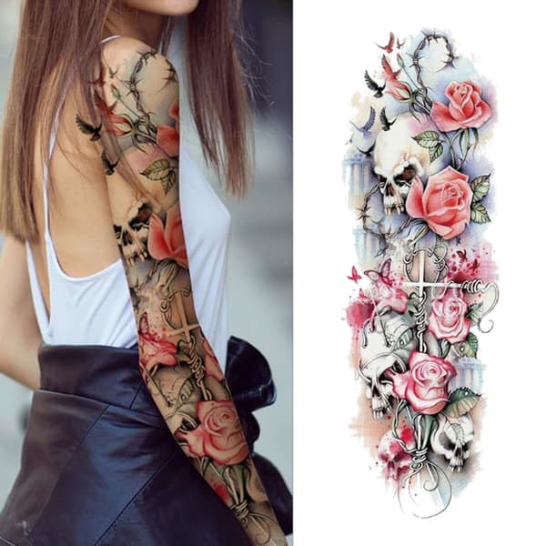 Midlertidig tatovering Fake Tattoo Sleeve Fake Tattoo Fakeleeve