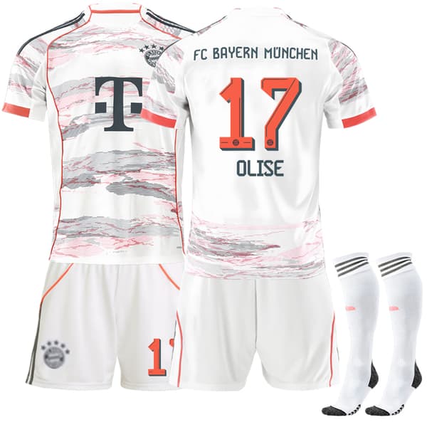 2025-2026 Bayern München Minneutgave Fotballdrakt for Barn og Voksne Nr. 17 OLISE