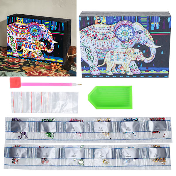 Diamantmålning smyckeskrin 5D DIY förvaringsbehållare broderikit heminredning