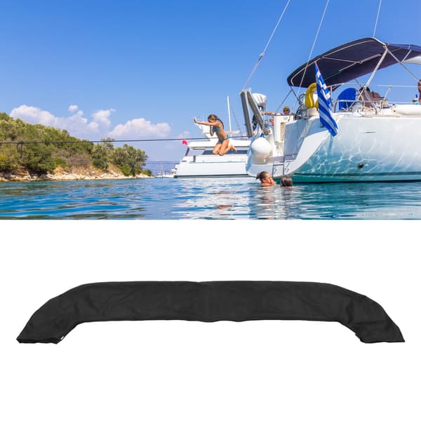 Bimini-katon vaihtokangas Oxford-kangasta taitettava sade- ja vesitiivis aurinkosuoja veneen katos musta