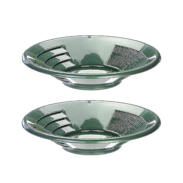 2 stk Plast Guld Pan Basin Gruv Pan Muddring Prospektering River Tool Wash Guld Panorering Utrustning