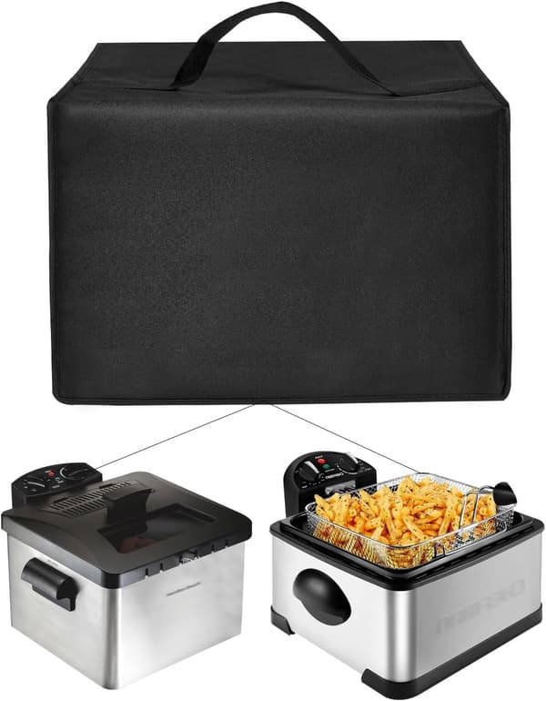 Fritøsebeskyttelse Kraftig Vanntett Varmebestandig Nylon Beskyttelsesveske for Hamilton Beach Electric/for Elite Gourmet EDF-401T Electric/for Chefman