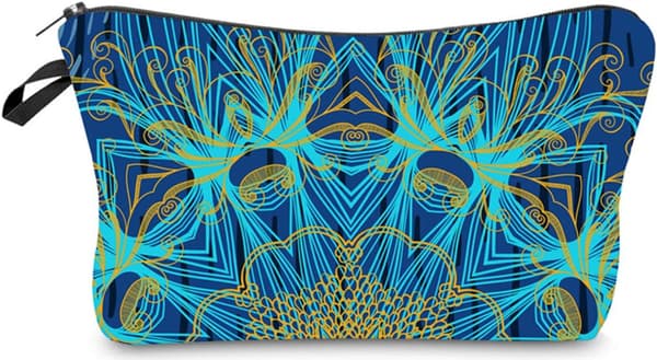 Kosmetikkveske Reise Sminkeveske Liten Kosmetikkveske Sminkemappe for Kvinner Organizer Flat Lay Bag Reise Vaskesett