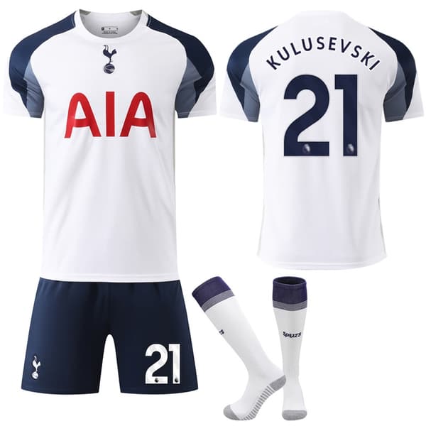 2025-2026 Tottenham Hotspur Hjemmebanetrøje til Børn og Voksne (med Strømper)-xindaren