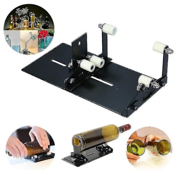 Sort Professionel Flaskeskærer, Glasskærer Vinflaske Skæreværktøj Sæt - Perfekt