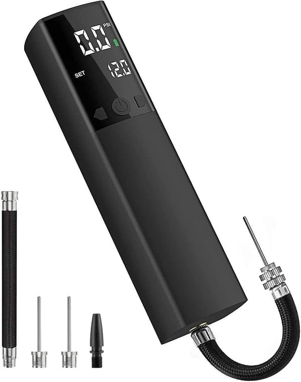 Elektrisk Boldpumpe, Smart Luftpumpe Bærbar Hurtig Boldoppumpning med Præcis Trykmåler og Digitalt LCD-Display til Fodbold, Basketball - Perfekt