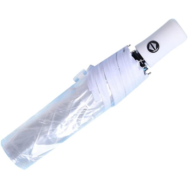 Auto Open Close Transparent Vikbart Paraply Automatiskt Paraply 8 Ribs Paraply - Perfet