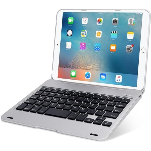 Teknikproffset Taske Med Indbygget Bluetooth-tastatur Til Ipad Mini 1/2/3, Si Silver