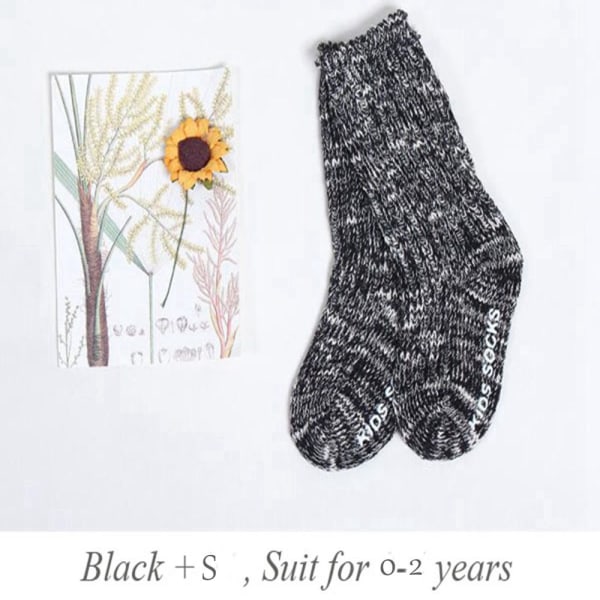 0-4years Newborn Baby Socks Anti Slip Knee High Black S