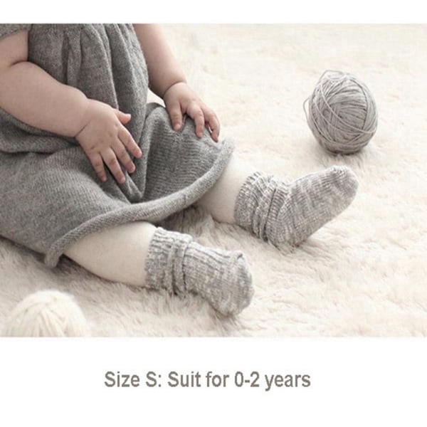0-4years Newborn Baby Socks Anti Slip Knee High Grey S