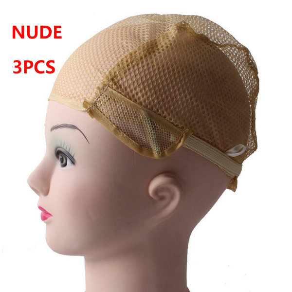 1/3/5pcs Wig Cap Hair Net Mesh Nude 3pcs