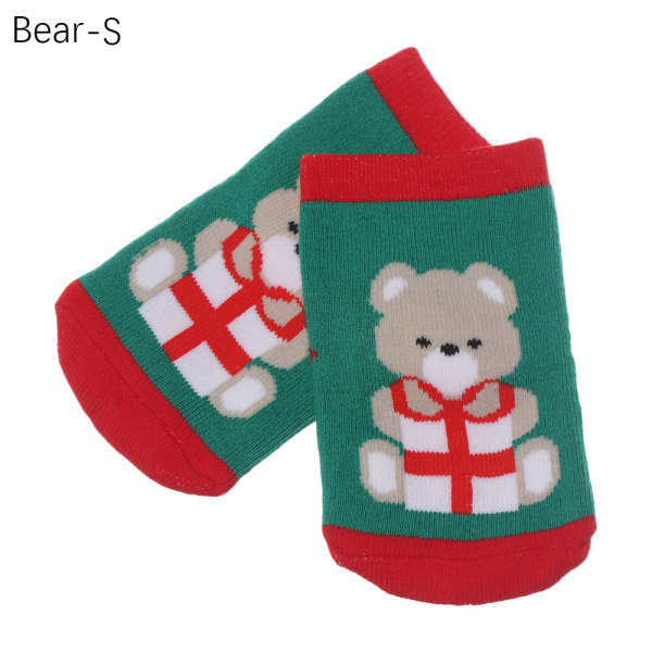 1 Pair Christmas Socks Baby Girls Cotton Bear-s
