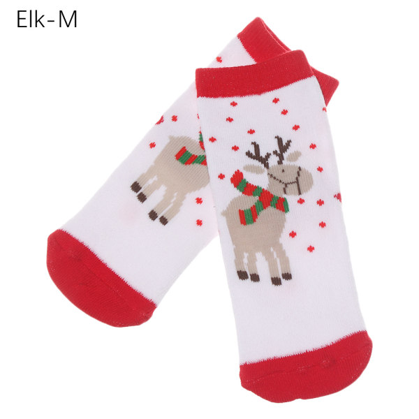 1 Pair Christmas Socks Baby Girls Cotton Elk-m