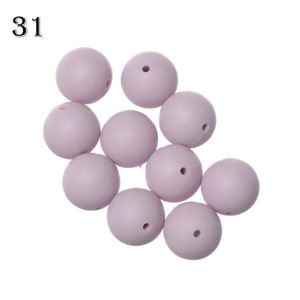 10pcs 15mm Silicone Beads Ball Baby Teether Chew 31