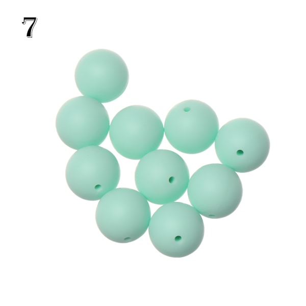 10pcs 15mm Silicone Beads Ball Baby Teether Chew 7