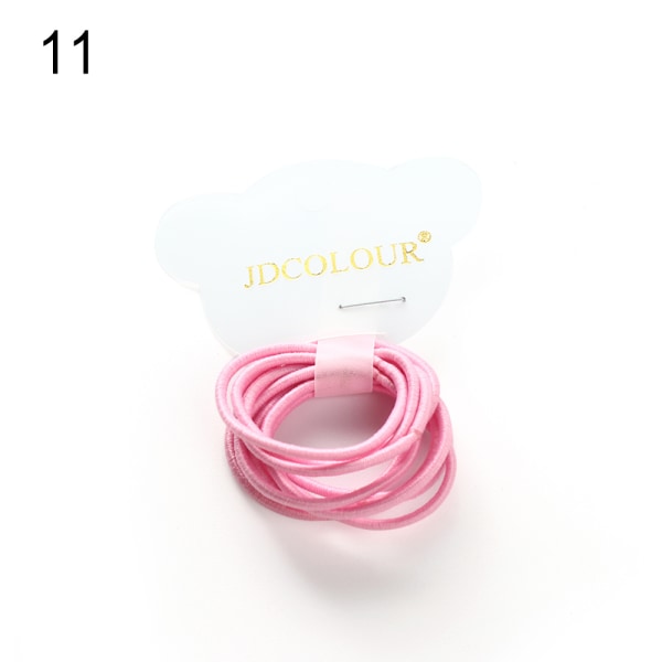 2 Pcs Candy Color Hairband Elastic Hair Rope Ponytail Holder 11