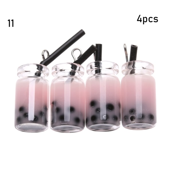 4pcs Miniature Food Mini Resin Milk Simulation Drinks Bottle 11