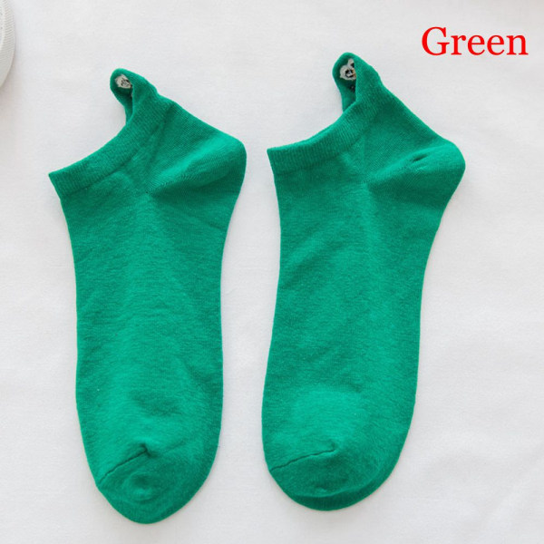 Ankle Socks Short Hosiery Cute Cartoon Eyes Green
