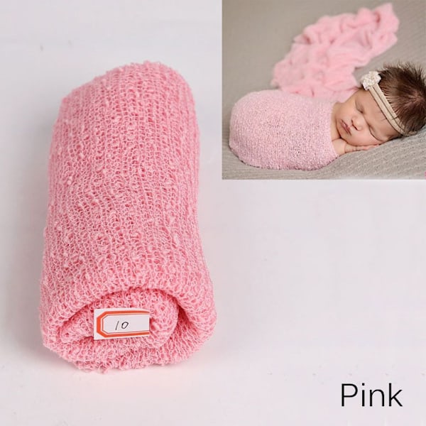 Baby Blanket Stretch Knit Wrap Photography Props Pink