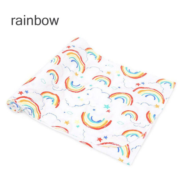 Baby Blankets Sleeping Sheet Infant Swaddling Rainbow