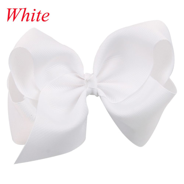 Baby Hair Clip Boutique Hairpin Big Bow-knot White